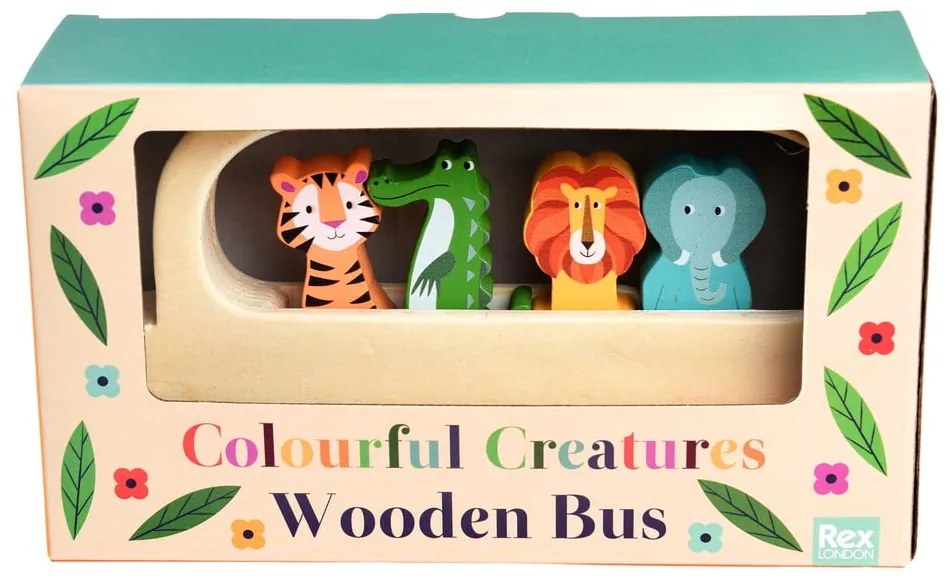 Drevený autobus Colourful Creatures - Rex London