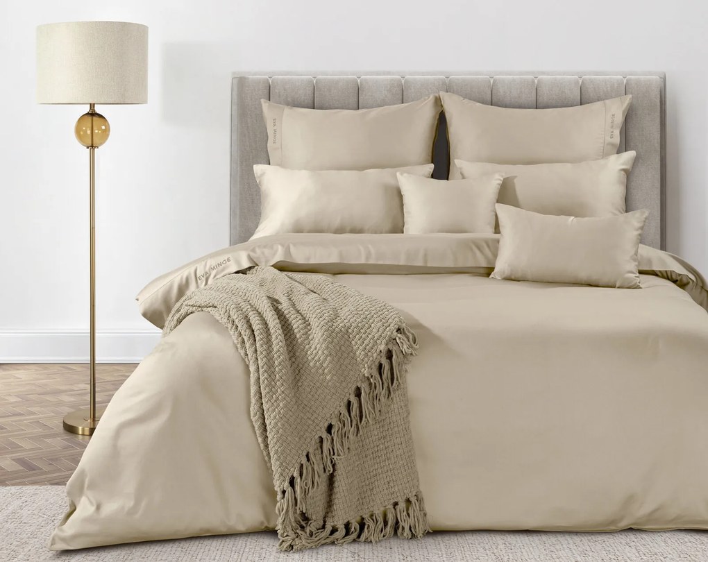 MAKOSATÉNOVÉ OBLIEČKY EVA MINGE ELEGANT1D 200X220 CM, 2 KS 70X80 CM BÉŽOVÉ