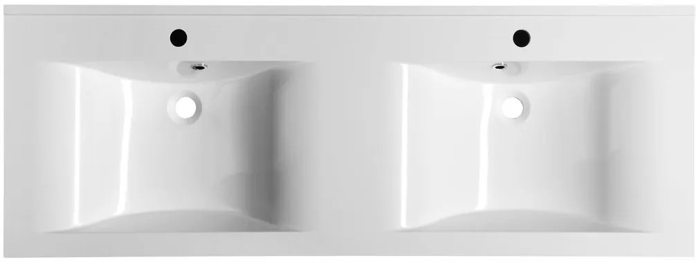 Sapho Sapho, FLAVIA dvojumývadlo 140x50cm, liaty mramor, biela, 68141