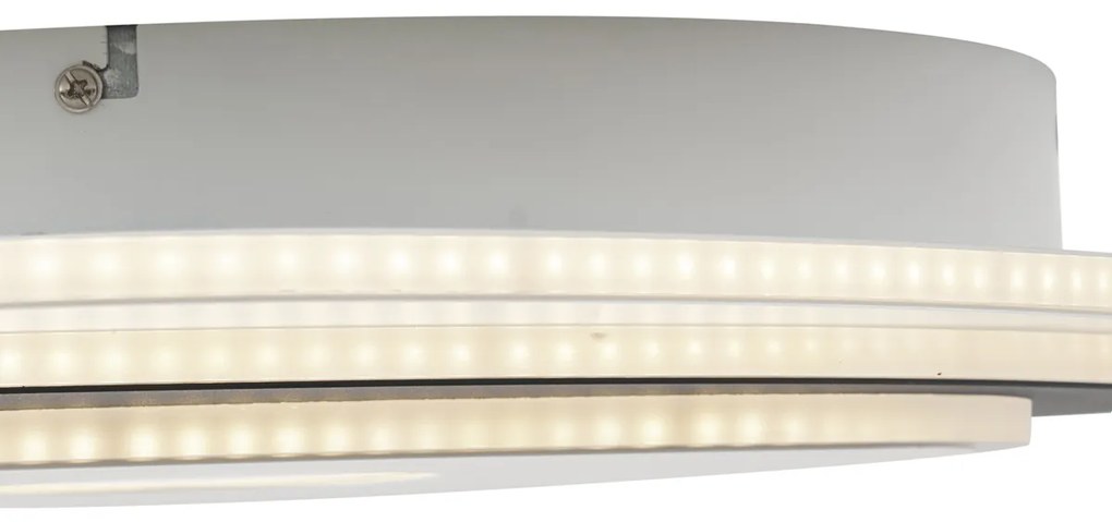 Dizajnové stropné svietidlo biele s tmavosivým organickým tvarom vrátane LED stmievateľné - Taylor