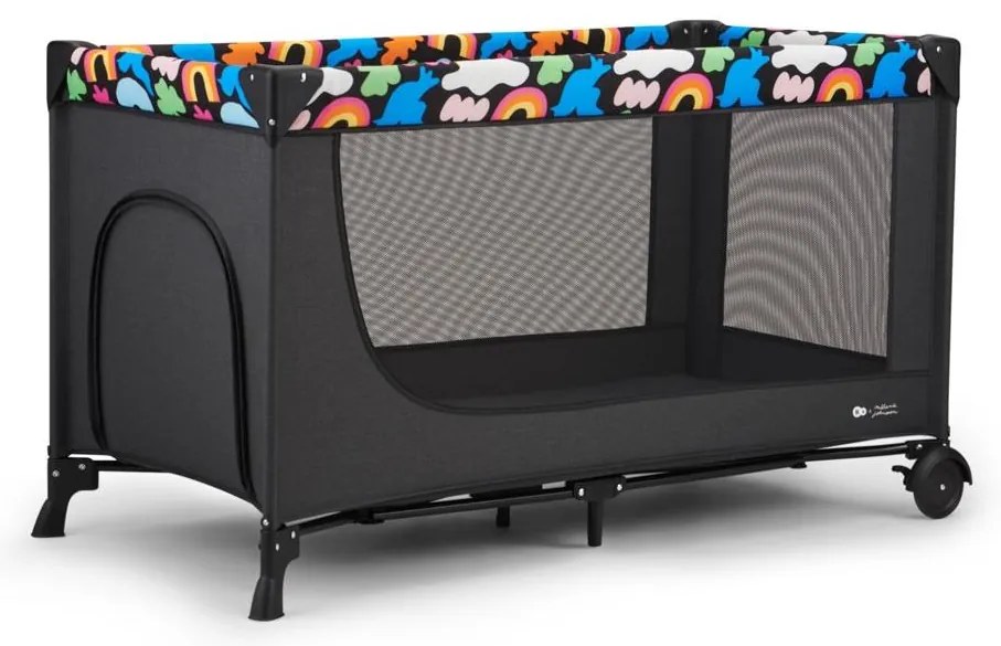 KINDERKRAFT - Cestovná postieľka JOY 2 Happy shapes