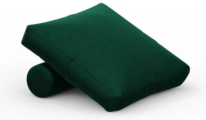 Zelený zamatový vankúš k modulárnej pohovke Rome Velvet - Cosmopolitan Design