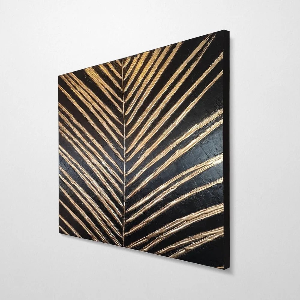 Ručne maľovaný obraz 70x70 cm Palm Leaf – Wallity