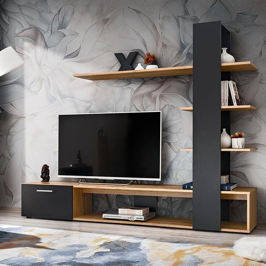 Obývacia Stena Eco Wotan/Čierna