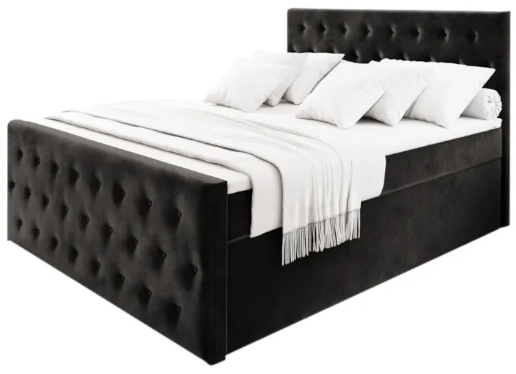 Čalúnená posteľ boxspring FONDI, 160x200, casablanca 16