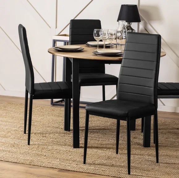 Stolička ROZZANO čierna ekokoža