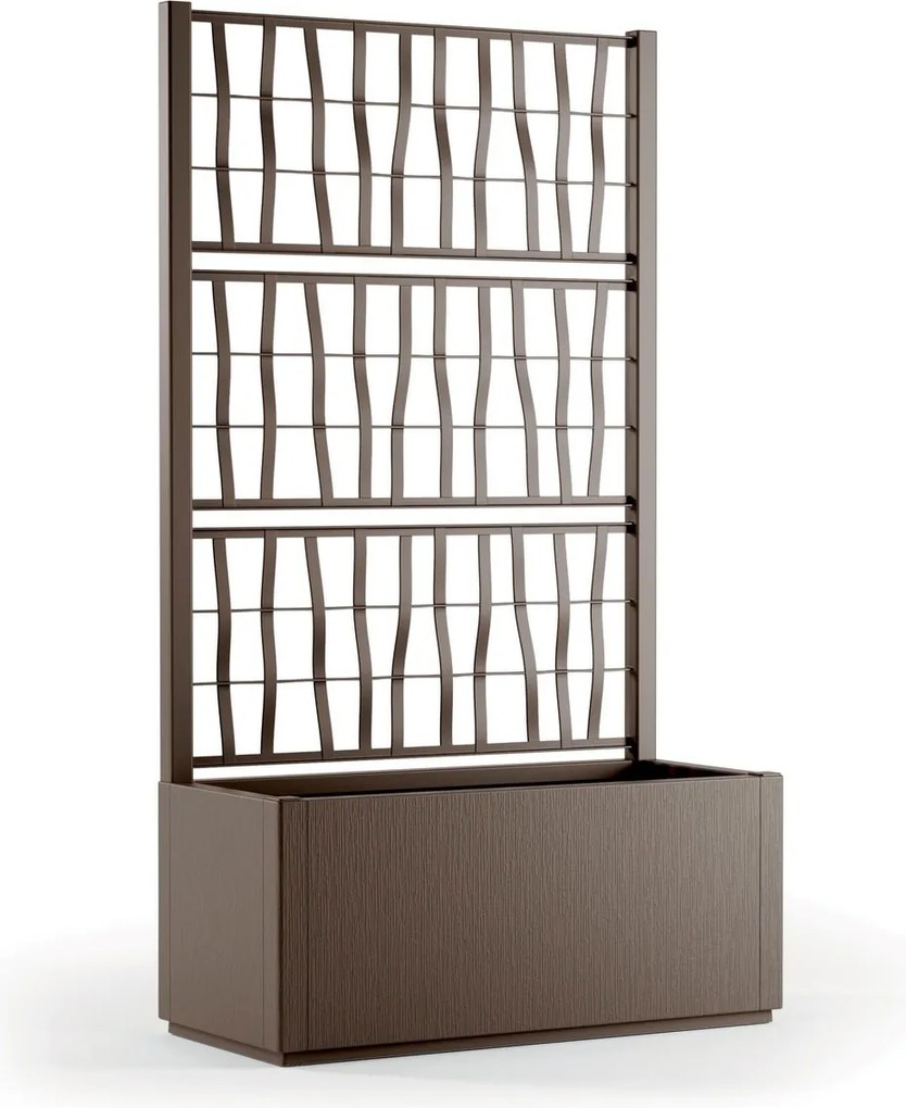 STEFANPLAST Kvetináč ETHICA s mriežkou 80 cm, svetlošedý