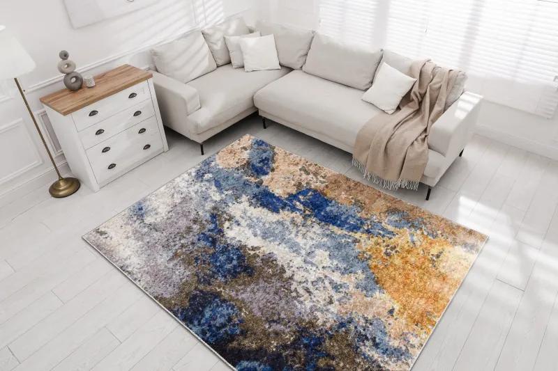 MIRO 51774.802 umývací koberec Abstracțiune protišmykový - modrý / béžová Veľkosť: 160x220 cm