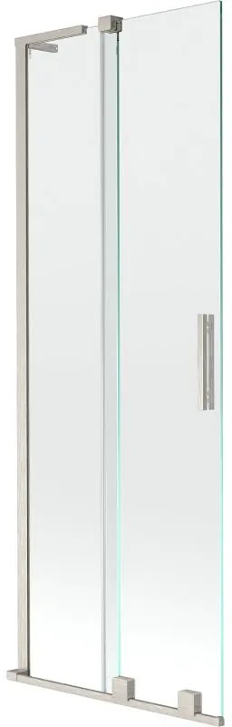Mexen Velar L, 2-krídlová posuvná vaňová zástena 70 x 150 cm, 8mm číre sklo, brúsená oceľ, 896-070-003-01-97