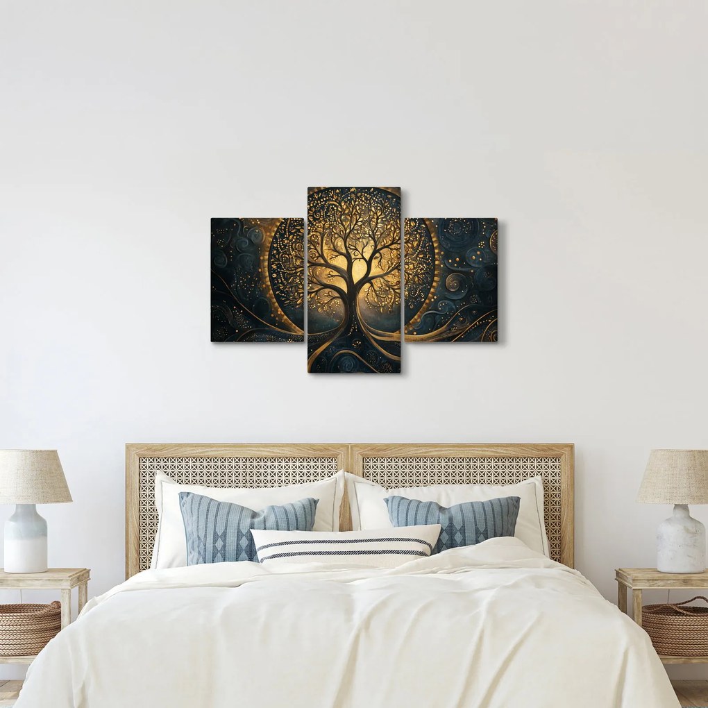 Obraz – Strom so zlatou aurou (90x60 cm)