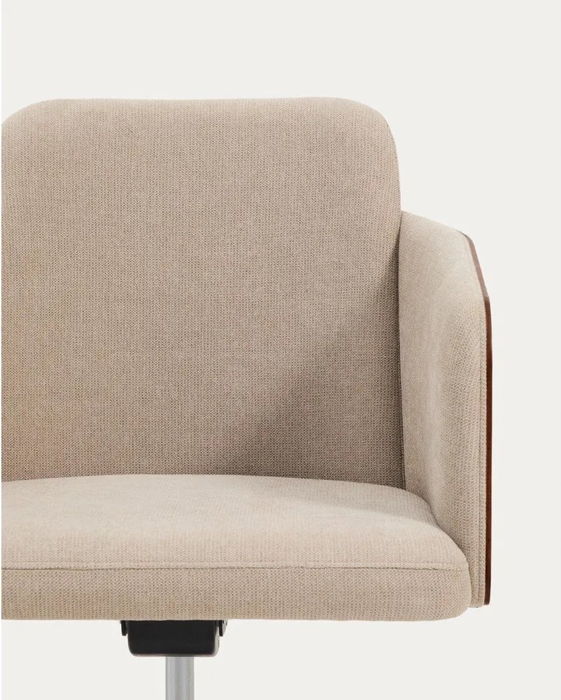 Hnedá čalúnená kancelárska stolička Madai – Kave Home