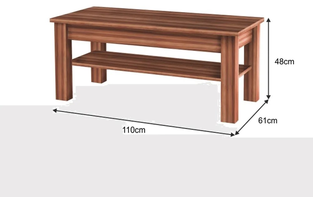 Konferenčný stolík Chamina 9 (slivka). Vlastná spoľahlivá doprava až k Vám domov. 1001182