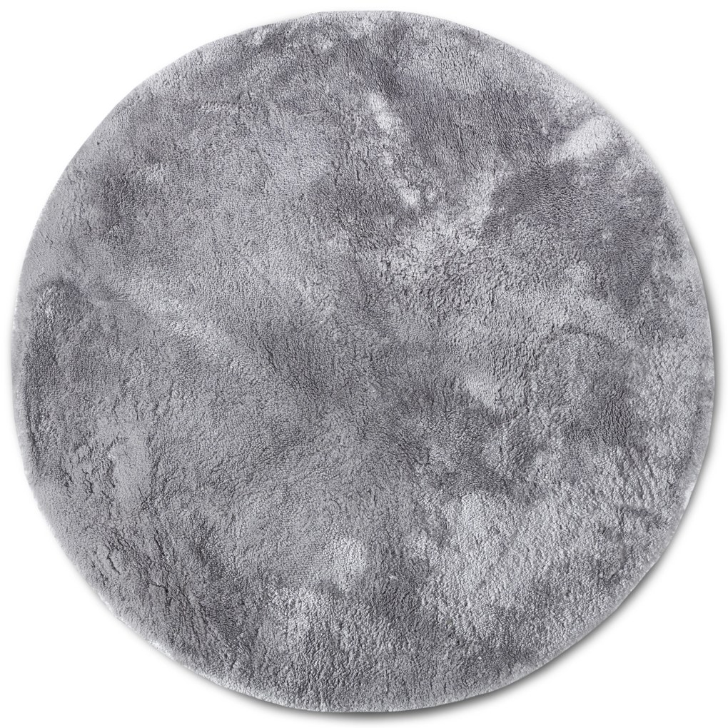 Kusový koberec Cosy 106110 Silver kruh z kolekcie Elle, 200x200 (priemer) kruh, šedá, obývacia izba, ELLE Decoration