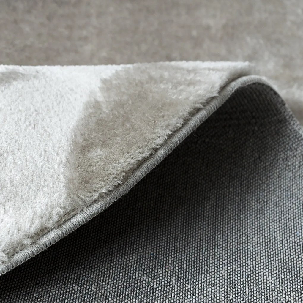 Kusový koberec Visco Rabbit Silver 3 kruh, 120x120 (priemer) kruh, šedá, detská izba, Dywany Łuszczów