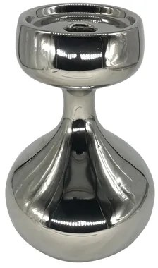 Jednoduchý strieborný svietnik 22 cm