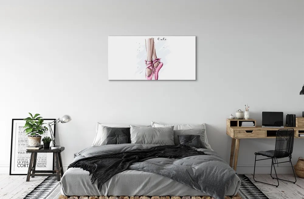 Obraz canvas ružové baletné topánky 125x50 cm
