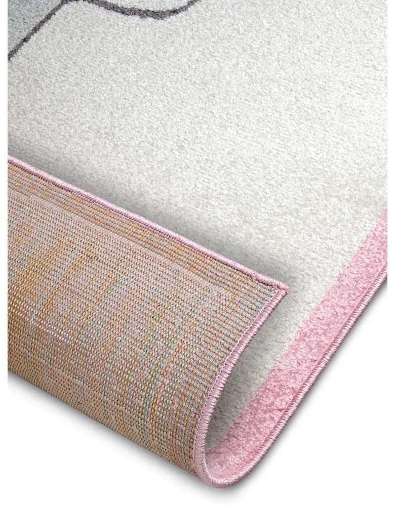 Ružovo-biely detský koberec 160x235 cm Bouncy – Hanse Home