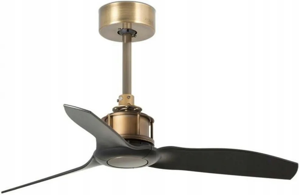 Stropný ventilátor Faro Just Fan Xs, 81cm, starozlatá/čierna, DC motor