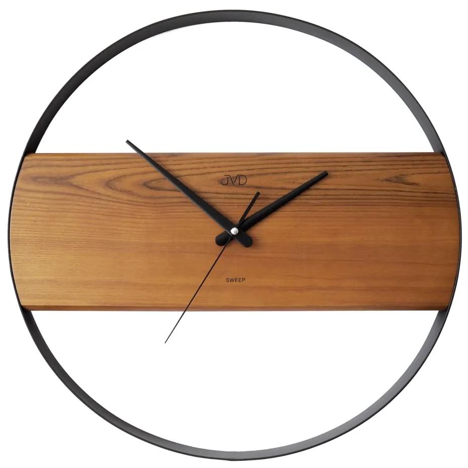 Drevené dizajnové okrúhle hodiny JVD NS22008/11, 45cm
