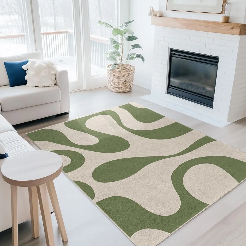Zelený prateľný behúň 80x200 cm Matcha Latte – Mila Home