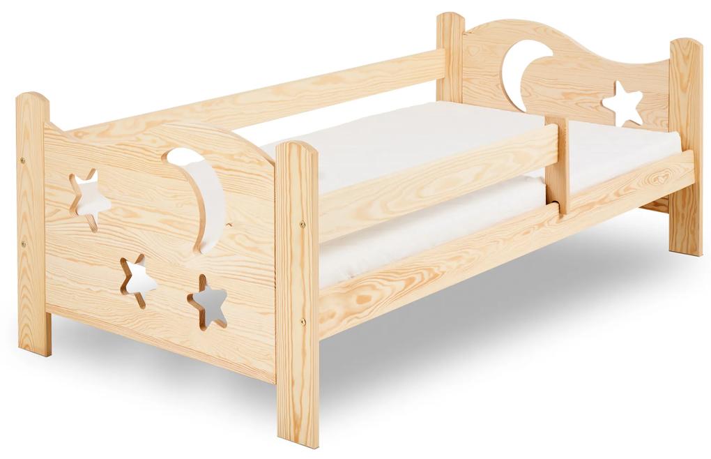 Detská posteľ MOON 80 x 160 cm, borovica Rošt: Bez roštu, Matrac: Matrac EASYSOFT 8 cm