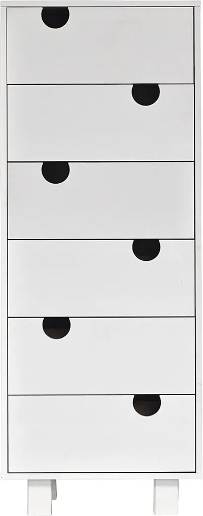 KARUP DESIGN Komoda z borovicového dreva House 6 White/White 130 × 40 × 50 cm