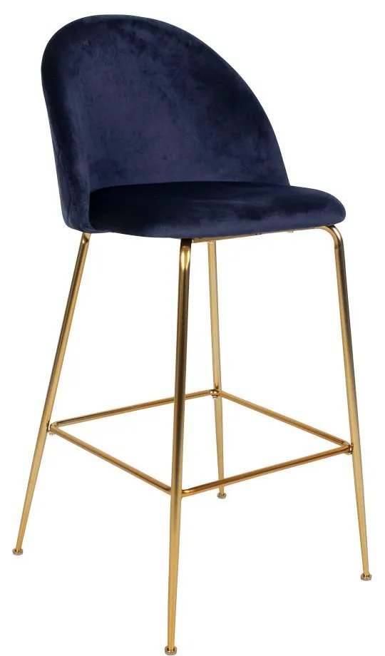 Modrá Barová stolička Lausanne 60 × 55 × 108 cm HOUSE NORDIC