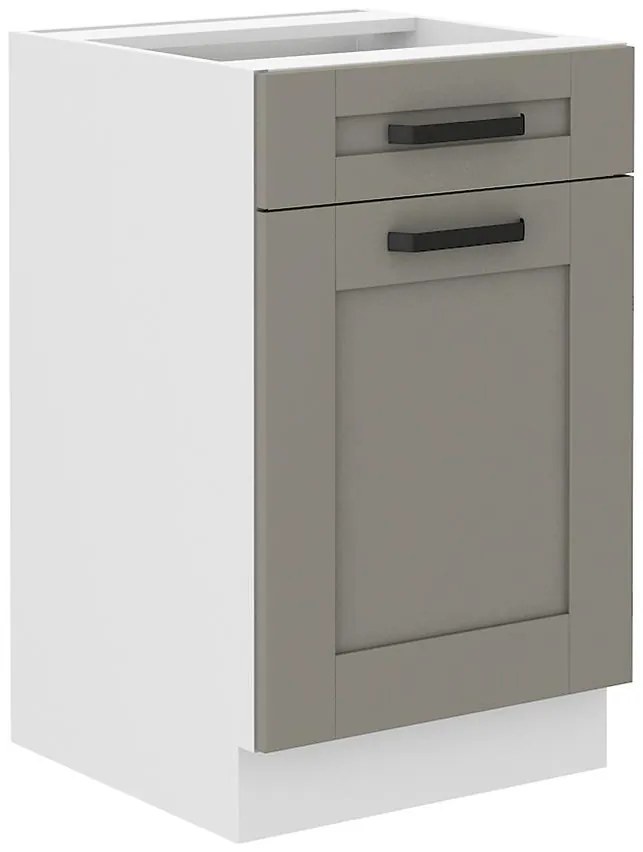 Kuchynská skrinka Luna claygrey/biela 50D 1F 1S BB