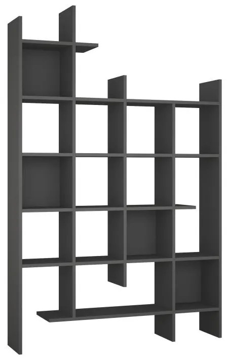 Moderná knižnica Houseland Manco antracitovo sivá