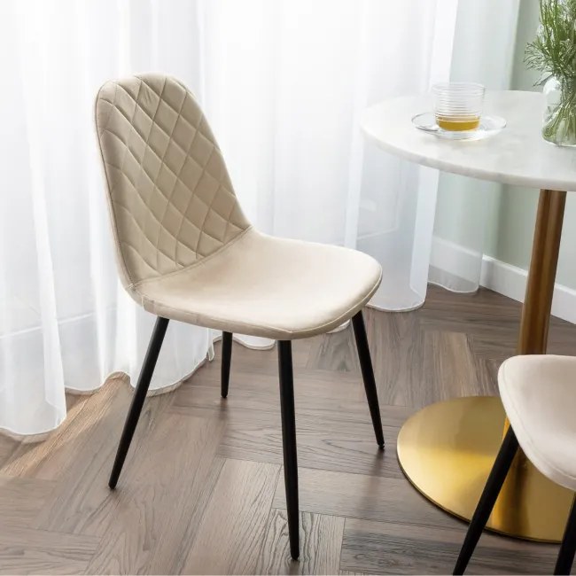 Jedálenská stolička ORLANDO zamatová, béžová