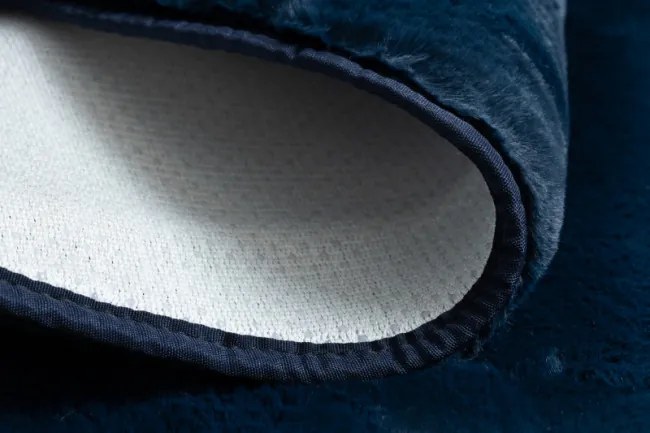 Protišmykový koberec POSH kruh Shaggy navy granát, plyš