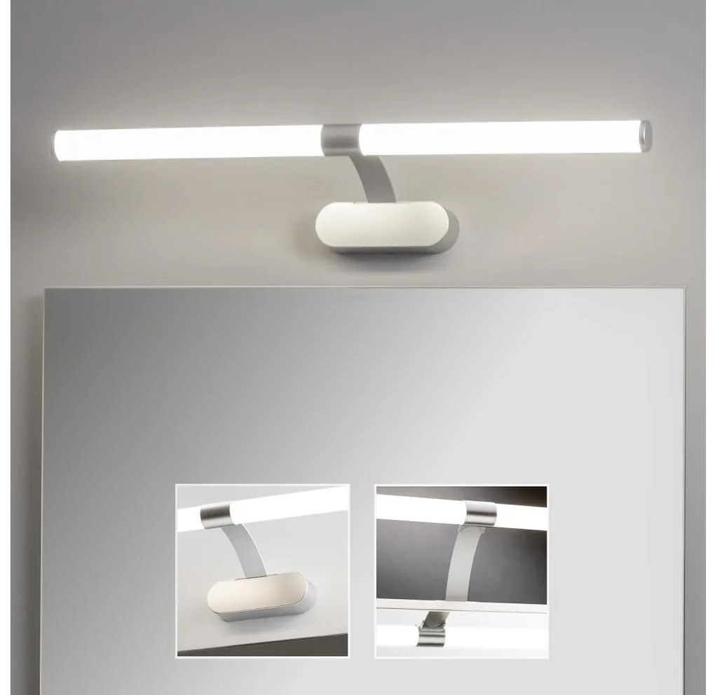 Brilagi - LED osvetlenie kúpeľňového zrkadla TUBEO LED/8W/230V 60 cm IP44 strieborné FG-M1-C07-600-SLV