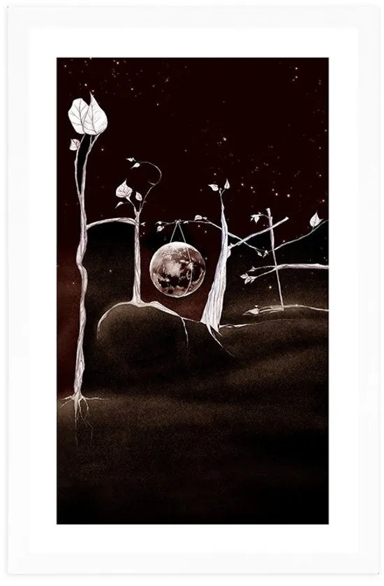 Plagát s paspartou dvojznačný nápis - 60x90 white
