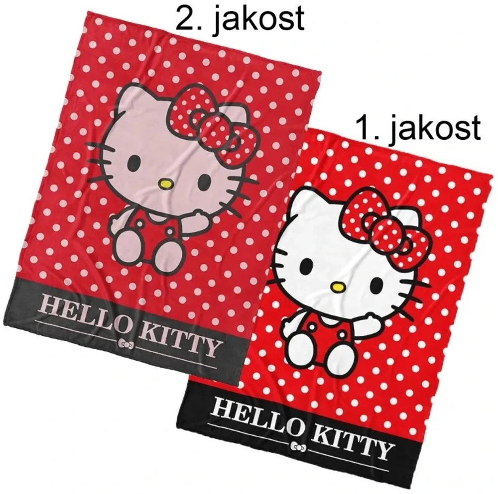 Veľká coral fleece deka Hello Kitty - 2. akosť