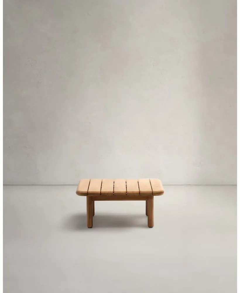 Záhradný odkladací stolík z tíkového dreva 70x70 cm Turqueta – Kave Home
