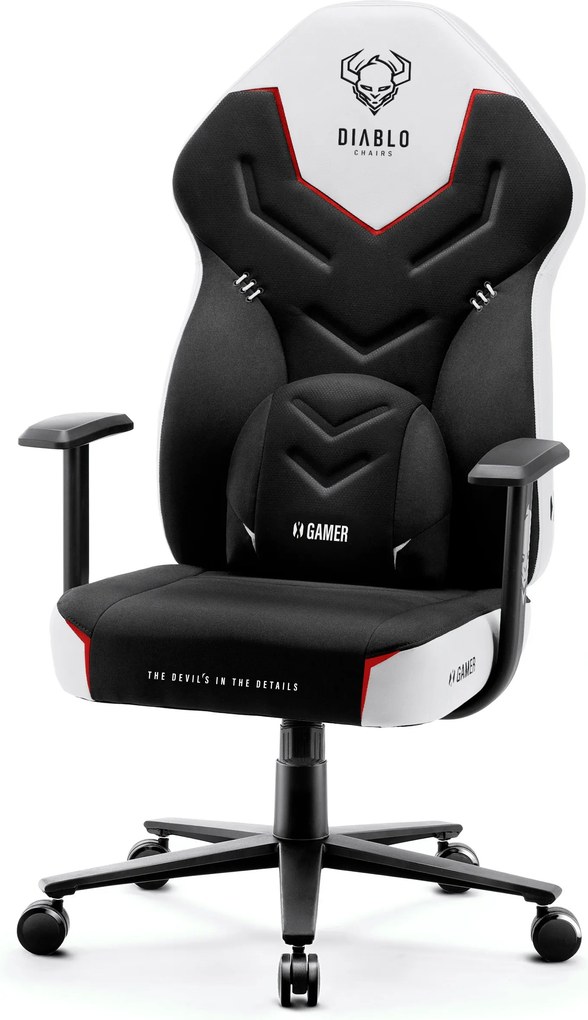 Herné kreslo z ekokože biele Normal Size: Diablo X-Gamer 2.0 Snow White