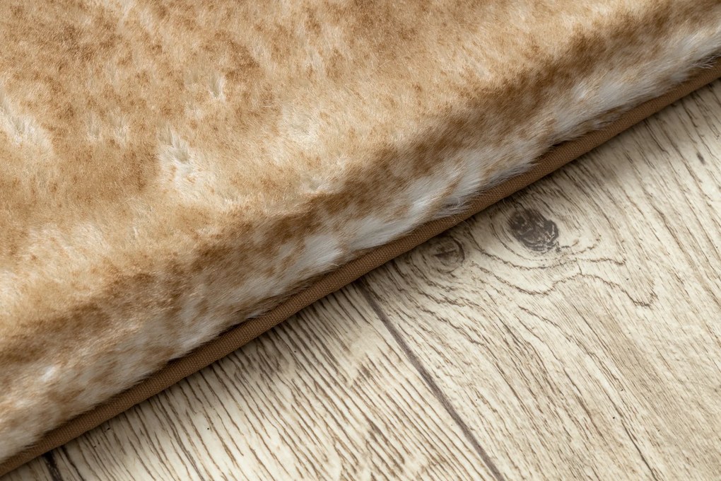 Koberec prateľný LAPIN Shaggy, hnedý/ slonová kosť