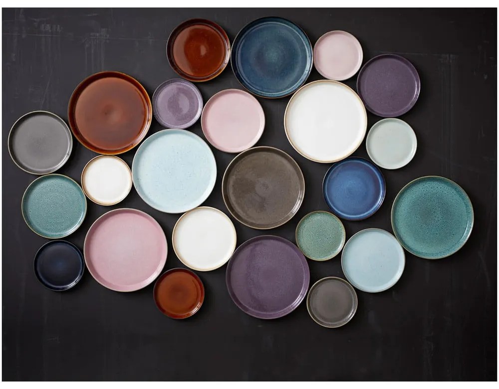 Ružový/sivý dezertný kameninový tanier ø 17 cm Gastro Grey/Light Pink – Bitz