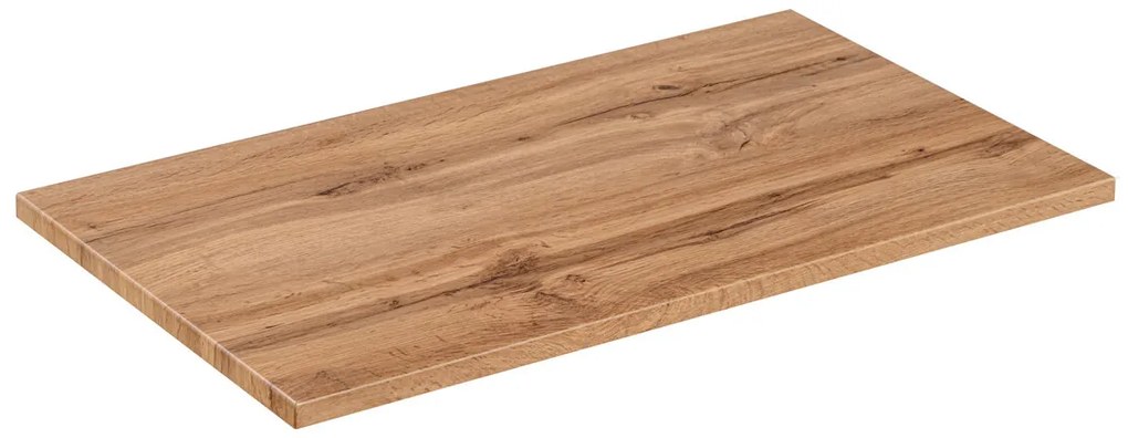 Závěsná skříňka Casad s deskou a umyvadlem 80 cm bílá/dub wotan