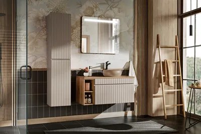 Koupelnové zrcadlo s LED osvětlením Bianca 80 cm bílé