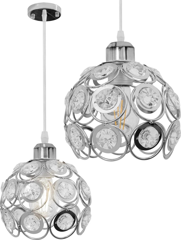 Toolight - Elegantná stropná lampa 1xE27 APP207, chrómová, OSW-00402