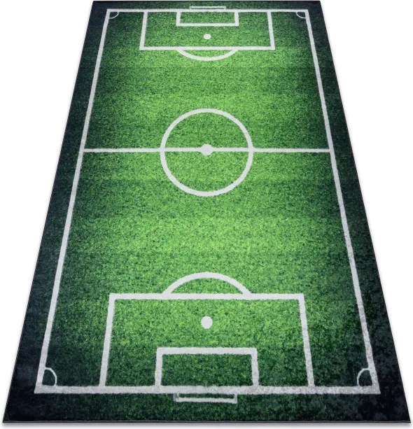 Detský koberec protišmykový BAMBINO 58690 futbalové ihrisko, zelený