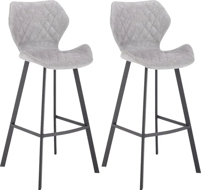 2 x Barová židle Hawaj CL-865-5 světle šedá