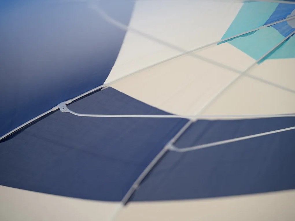 Slnečník BLUE STRIPES 180 cm, modrý
