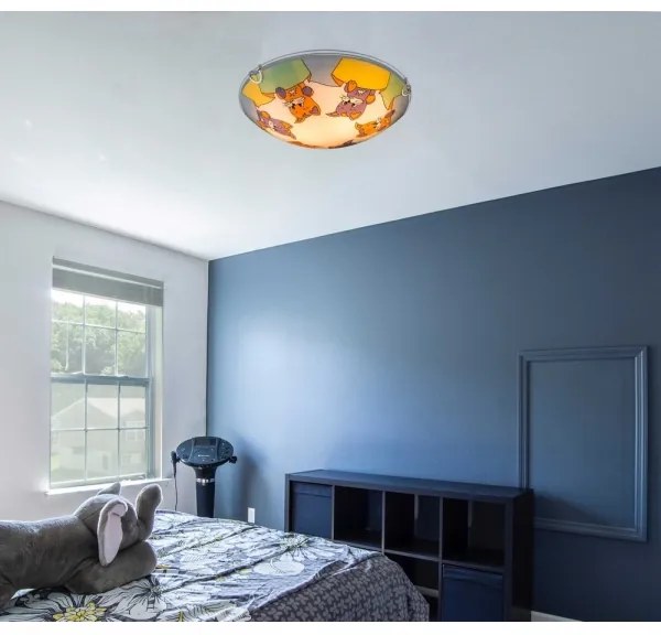 Globo 40606 - Detské stropné svietidlo KIDDY 2xE27ILLU/60W/230V