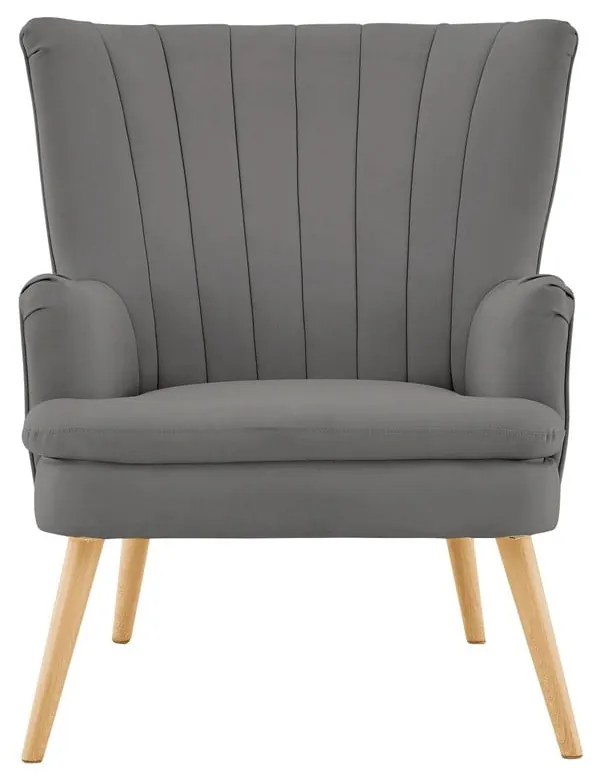 Sivé kreslo Zenia - Støraa