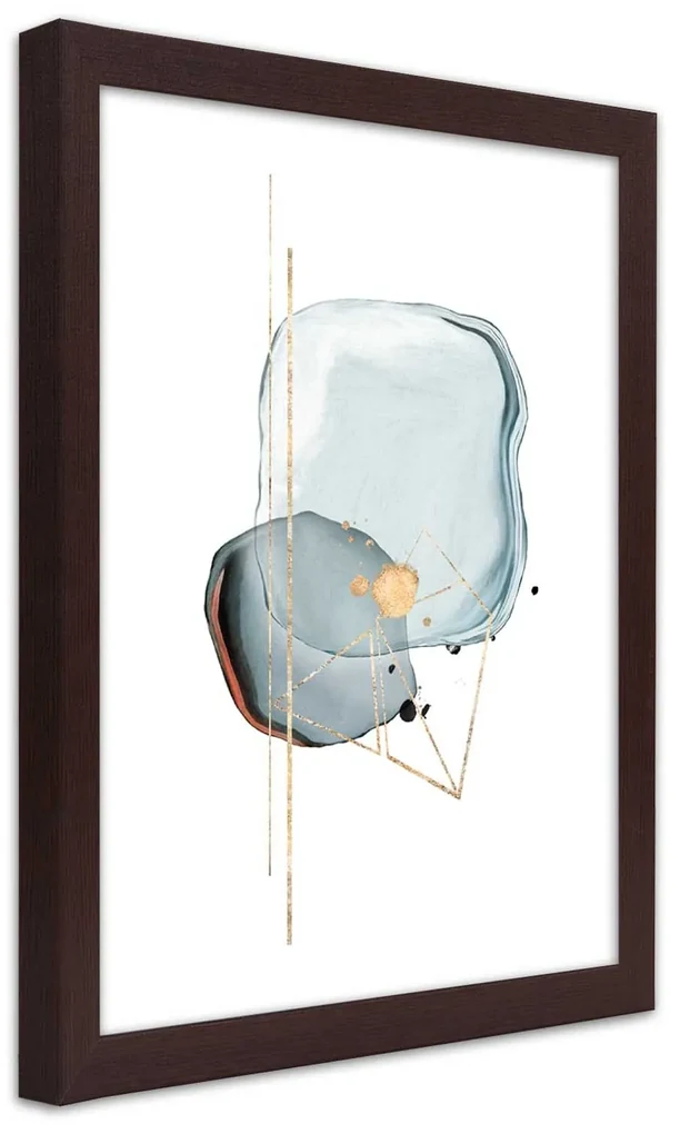 Gario Plagát Sivé tvary a línie abstraktné Farba rámu: Bez rámu, Rozmery: 40 x 60 cm