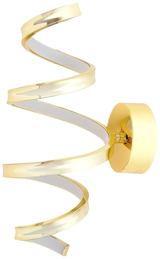 Toolight Toolight, LED nástenné svietidlo, 4000K, 18W, APP827-W, zlatá lesklá, OSW-09179