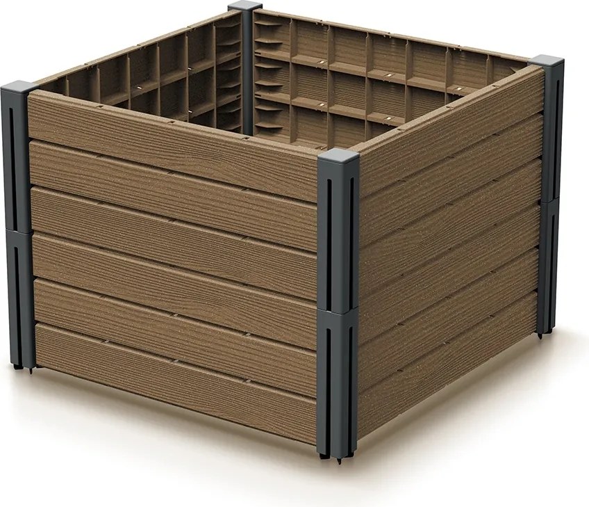 Sada 2 ks vyvýšených záhonů Bas Planty 61,8 cm hnědá