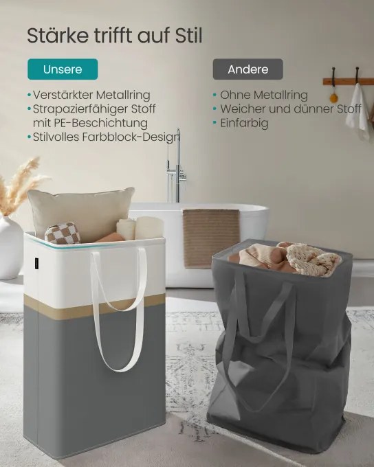 Set dvoch košov na bielizeň 2x75L LCB208G01